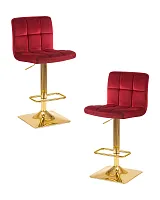 Стул барный набор 2 шт. SET-2 5016-LM GOLDIE, цвет сиденья бордовый (MJ9-43), цвет основания золото Dobrin, /велюр, ножки/металл/золотой, размеры - 940*1150***420*520 Стул барный набор 2 шт. SET-2 5016-LM GOLDIE, цвет сиденья бордовый (MJ9-43), цвет основания золото Dobrin, /велюр, ножки/металл/золотой, размеры - 940*1150***420*520