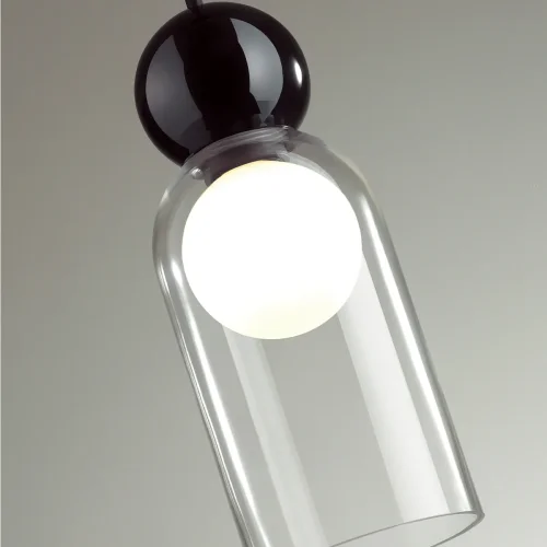 Светильник подвесной Blacky 5022/1 Odeon Light белый 1 лампа, основание чёрное в стиле современный  фото 5