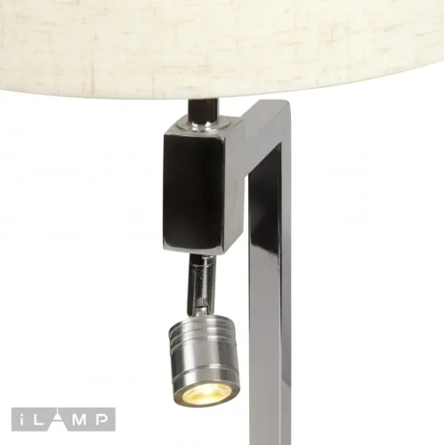 Настольная лампа City TJ001 CR iLamp белая 1 лампа, основание хром металл в стиле современный американский для чтения фото 4