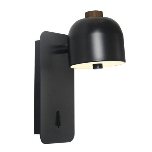Бра с выключателем Mauris 2833-1W Favourite чёрный на 1 лампа, основание чёрное в стиле хай-тек 