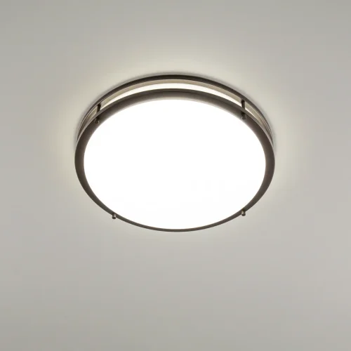 Люстра потолочная LED Бостон CL709505N Citilux белая на 1 лампа, основание венге коричневое в стиле современный  фото 3