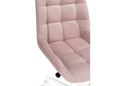 Компьютерное кресло Честер розовый / белый 533175 Woodville, розовый/велюр, ножки/металл/белый, размеры - *920***490*600 фото 7