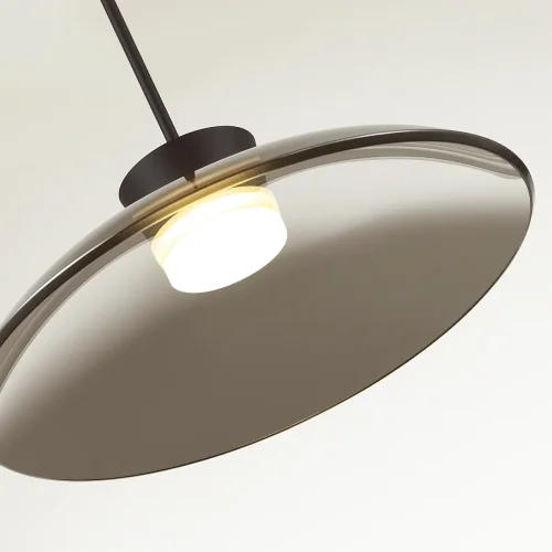 Светильник подвесной LED Saucer 5055/9L Odeon Light серый чёрный 1 лампа, основание чёрное в стиле современный  фото 5