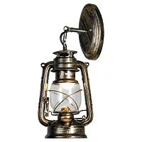 Бра LSP-9519 Lussole прозрачный 1 лампа, основание античное бронза в стиле кантри 