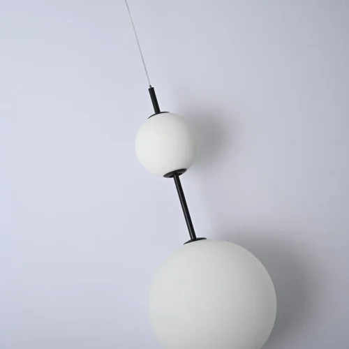 Светильник подвесной LED White 85415-22 ImperiumLoft белый 3 лампы, основание чёрное в стиле современный  фото 5