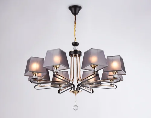 Люстра подвесная TR4618 Ambrella light коричневая на 5 ламп, основание коричневое в стиле современный  фото 4