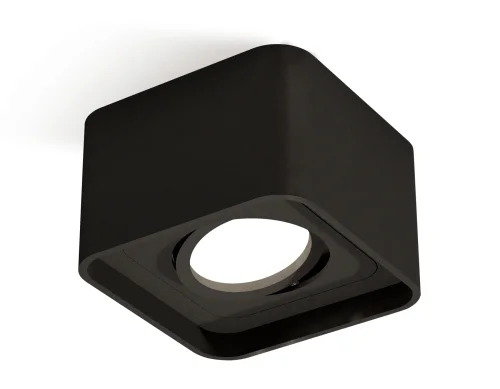 Светильник накладной XS7833010 Ambrella light чёрный 1 лампа, основание чёрное в стиле хай-тек современный квадратный