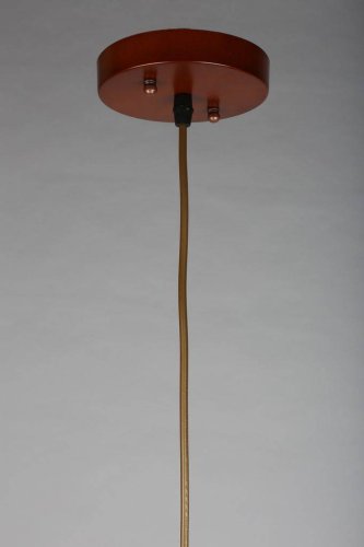 Светильник подвесной Ramada OML-59413-01 Omnilux белый 1 лампа, основание коричневое в стиле кантри  фото 4