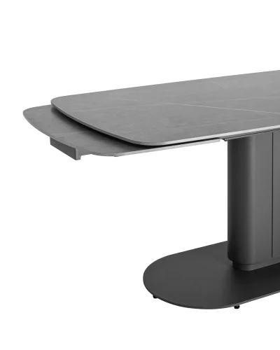 Стол обеденный Глория раскладной, 170-250*90, керамика серая УТ000034949 Stool Group столешница чёрная из керамика фото 6