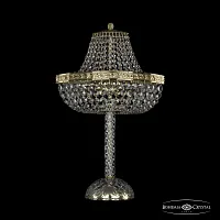 Настольная лампа 19113L4/H/35IV G Bohemia Ivele Crystal прозрачная 2 лампы, основание золотое металл в стиле классический sp