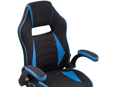 Кресло игровое Plast 1 light blue / black 11911 Woodville, синий/ткань, ножки/пластик/чёрный, размеры - *1270***670*600 фото 6