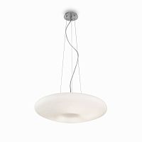 Люстра подвесная GLORY SP3 D50 Ideal Lux белая на 3 лампы, основание никель в стиле современный 