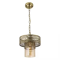 Светильник подвесной Эмир CL467133 Citilux янтарный 1 лампа, основание бронзовое в стиле восточный кантри 