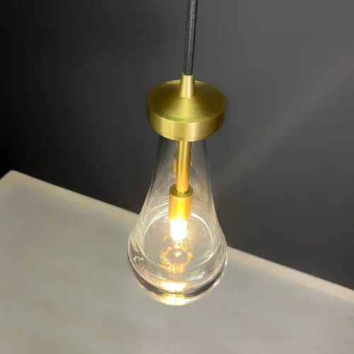 Светильник подвесной MELANY 189562-23 ImperiumLoft прозрачный 1 лампа, основание латунь в стиле современный  фото 17