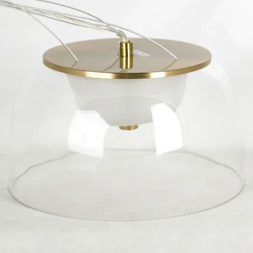 Светильник подвесной LED Dearborn LSP-7061 Lussole прозрачный 1 лампа, основание бронзовое в стиле современный  фото 3