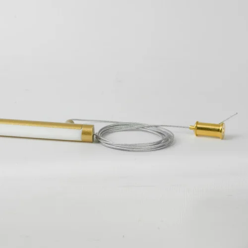 Светильник подвесной LED Gilmer LSP-0933 Lussole матовый золото 1 лампа, основание матовое золото в стиле современный хай-тек минимализм линейный фото 3