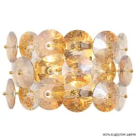 Бра CRYSTAL AP2 GOLD Crystal Lux янтарный прозрачный 2 лампы, основание золотое в стиле современный 