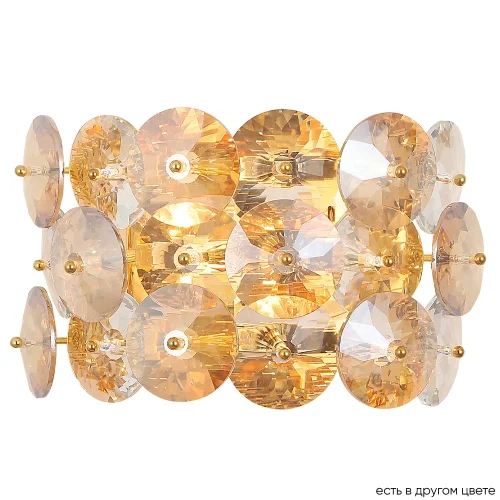 Бра CRYSTAL AP2 GOLD Crystal Lux янтарный прозрачный на 2 лампы, основание золотое в стиле современный 