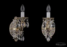 Бра 1702B/1/175/A/GW Bohemia Ivele Crystal без плафона 1 лампа, основание золотое в стиле классический 