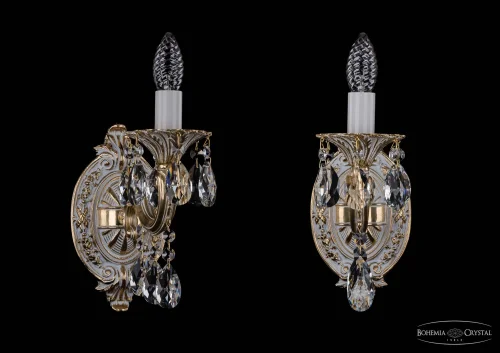 Бра 1702B/1/175/A/GW Bohemia Ivele Crystal без плафона на 1 лампа, основание золотое в стиле классический 