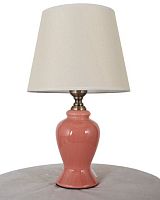 Настольная лампа Lorenzo E 4.1 P Arti Lampadari бежевая 1 лампа, основание розовое керамика в стиле классический 