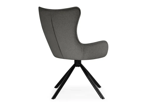 Стул на металлокаркасе Chicago light gray / black legs KD 15830 Woodville, серый/велюр, ножки/металл/чёрный, размеры - ****550*550мм фото 4
