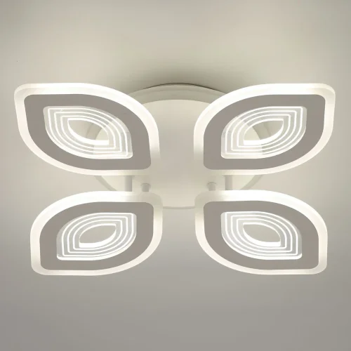 Люстра потолочная LED с пультом Мадлен 424013705 DeMarkt белая на 1 лампа, основание белое в стиле хай-тек с пультом фото 4