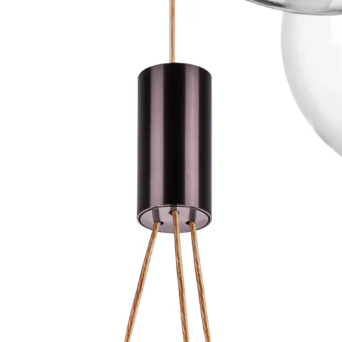 Светильник подвесной LED Sferetta 801090 Lightstar прозрачный 18 ламп, основание коричневое бордовое в стиле минимализм каскад фото 7