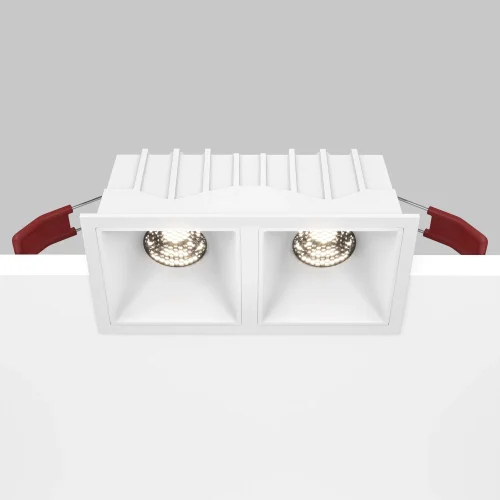 Светильник точечный Alfa LED DL043-02-10W4K-SQ-W Maytoni белый на 2 лампы, основание белое в стиле современный фото 8