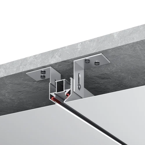 Профиль для шинопровода под натяжной потолок 2м Super5 ST066.129.00 ST-Luce серый в стиле для светильников серии Super5 шинопровод натяжной потолок магнитный Профиль для шинопровода под натяжной потолок 2м Super5 ST066.129.00 ST-Luce серый в стиле для светильников серии Super5 шинопровод натяжной потолок магнитный