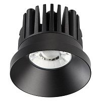 Светильник точечный LED METIS 357586 Novotech чёрный 1 лампа, основание чёрное в стиле современный 