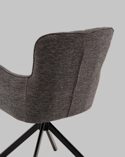 Стул обеденный Eima,  тёмно-серый УТ000040784 Stool Group, тёмно-серый/рогожка, ножки/металл/чёрный, размеры - *860**** фото 7
