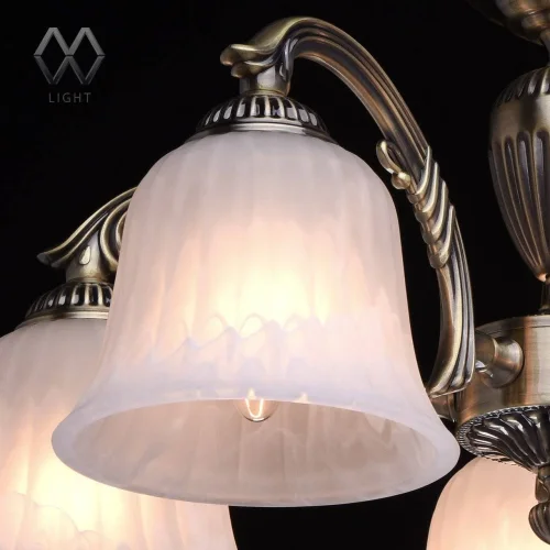 Люстра подвесная Ариадна 450014605 MW-Light белая на 5 ламп, основание античное бронза в стиле классический  фото 5