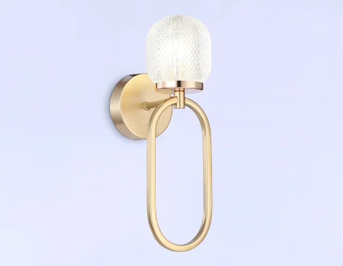 Бра TR5424 Ambrella light прозрачный на 1 лампа, основание золотое в стиле современный  фото 5