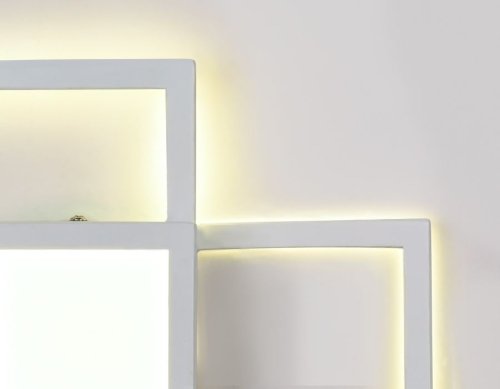 Бра LED Line Metallic FL415 Ambrella light белый на 1 лампа, основание белое в стиле хай-тек современный квадраты фото 2