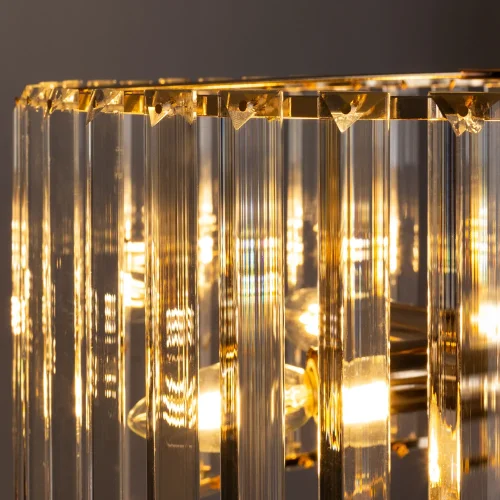Люстра подвесная Pollux A1033LM-6GO Arte Lamp прозрачная на 6 ламп, основание золотое в стиле классический  фото 3