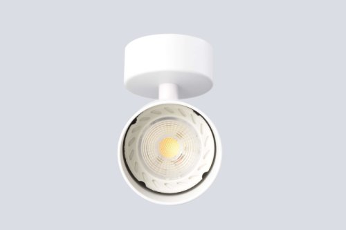 Светильник накладной CLT 084CW1R WH Crystal Lux белый на 1 лампу, основание белое в стиле минимализм фото 2