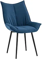Стул Осло велюр синий УТ000035049 Stool Group, синий/велюр, ножки/металл/чёрный, размеры - *****