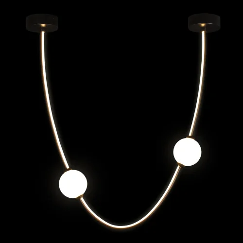 Светильник подвесной LED Embrace 10242/600 Black LOFT IT белый 1 лампа, основание чёрное в стиле современный  фото 3