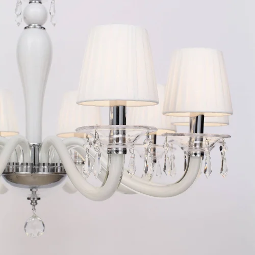 Люстра подвесная Atlanta 2056-6P Favourite белая на 6 ламп, основание хром в стиле классический  фото 3