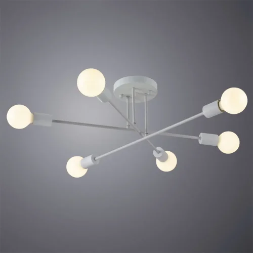 Люстра потолочная Alastor A5435PL-6WH Arte Lamp без плафона на 6 ламп, основание белое в стиле современный  фото 3