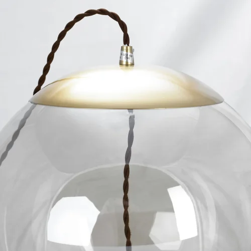Светильник подвесной LED Acquario LSP-8356 Lussole прозрачный 1 лампа, основание матовое золото в стиле современный выдувное фото 4