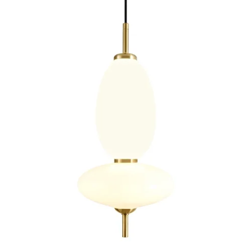 Светильник подвесной LED Solare FR5594PL-L11B Freya белый на 1 лампу, основание чёрное в стиле современный фото 14