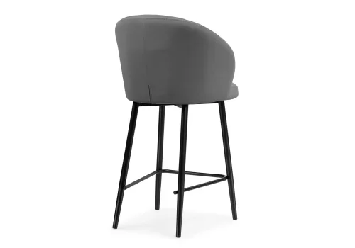 Полубарный стул Бэнбу velutto 32 / черный 499987 Woodville, серый/велюр, ножки/металл/чёрный, размеры - ****550*560 фото 4