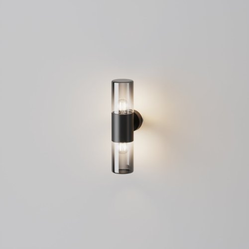Настенный светильник Amas O432WL-02GF Maytoni уличный IP54 графит 2 лампы, плафон серый в стиле современный E27 фото 2