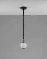 Светильник подвесной LED Glaze V11698-PL Moderli белый на 1 лампу, основание чёрное в стиле современный 