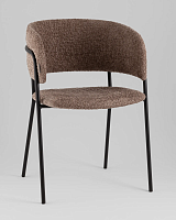 Кресло Нэлли New, букле коричневый УТ000039410 Stool Group, коричневый/букле, ножки/металл/чёрный, размеры - *****