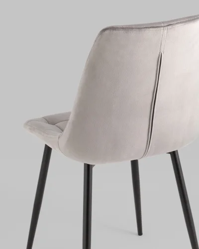 Стул Флекс New, велюр светло-серый УТ000039290 Stool Group, серый/велюр, ножки/металл/чёрный, размеры - *830**** фото 6