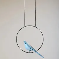 Светильник подвесной LED Astor APL.822.16.10 Aployt хром белый на 1 лампу, основание хром в стиле современный птички
