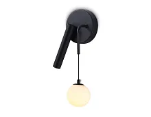 Бра LED FL66385 Ambrella light чёрный 1 лампа, основание чёрное в стиле хай-тек модерн для чтения